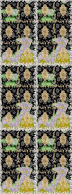 Çiçek deseni. Duvar kâğıdı barok, İspanyol kumaşı. Kusursuz raster arka plan. Kahverengi ve bej renklerde altın elementler. Şekil grafik deseni.