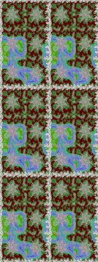 Çiçek deseni. Duvar kâğıdı barok, İspanyol kumaşı. Kusursuz raster arka plan. Kahverengi ve bej renklerde altın elementler. Şekil grafik deseni.