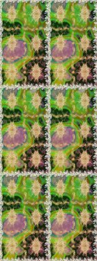 Çiçek deseni. Duvar kâğıdı barok, İspanyol kumaşı. Kusursuz raster arka plan. Kahverengi ve bej renklerde altın elementler. Şekil grafik deseni.