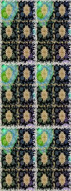 Çiçek deseni. Duvar kâğıdı barok, İspanyol kumaşı. Kusursuz raster arka plan. Kahverengi ve bej renklerde altın elementler. Şekil grafik deseni.