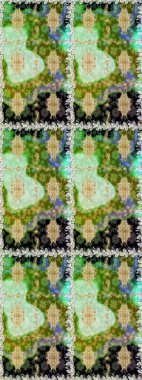 Çiçek deseni. Duvar kâğıdı barok, İspanyol kumaşı. Kusursuz raster arka plan. Kahverengi ve bej renklerde altın elementler. Şekil grafik deseni.