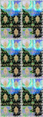 Çiçek deseni. Duvar kâğıdı barok, İspanyol kumaşı. Kusursuz raster arka plan. Kahverengi ve bej renklerde altın elementler. Şekil grafik deseni.