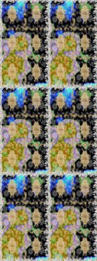 Çiçek deseni. Duvar kâğıdı barok, İspanyol kumaşı. Kusursuz raster arka plan. Kahverengi ve bej renklerde altın elementler. Şekil grafik deseni.