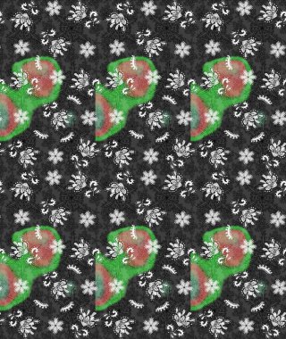 Raster illüstrasyonu. Küçük çiçekteki sevimli çiçek deseni. Gri ve yeşil renkte çiçekler.