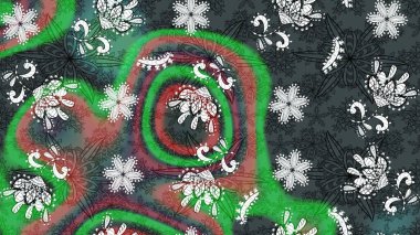 Renkli Bahar Teması eskiz kalıbı. Süslü kumaş deseni. Raster illüstrasyonundaki çiçek desenli çizim. Düz Çiçek Elementleri Tasarımı.