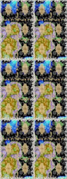 Çiçek deseni. Duvar kâğıdı barok, İspanyol kumaşı. Kusursuz raster arka plan. Kahverengi ve bej renklerde altın elementler. Şekil grafik deseni.