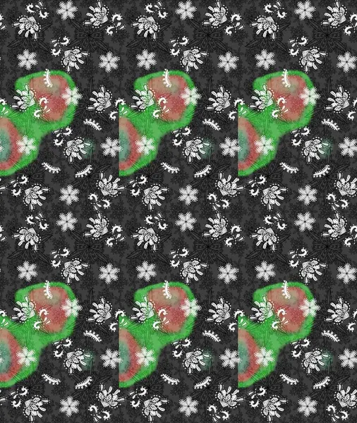 Raster illüstrasyonu. Küçük çiçekteki sevimli çiçek deseni. Gri ve yeşil renkte çiçekler.