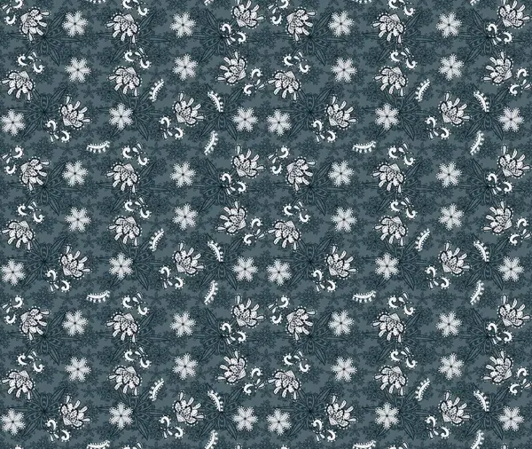 Raster deseni. Süslü kumaş deseni. Çiçekli çiçek deseni, suluboya..