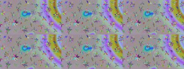 Modern çiçek arkaplanı. Parlak renkli çiçekleri olan ve gri ve nötr renklerde yaprakları olan harika bir çiçek deseni. Halk tarzı. Moda baskıları için zarif bir şablon.