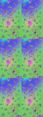 Raster illüstrasyonu. Güzel kumaş deseni. Küçük bir çiçekte eskiz deseni. Güzel çiçek arkaplanı..