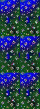 Flower eskiz arka planı. Çiçek deseni. Raster illüstrasyonu. Şatafatlı bahar bahçesi dokusu.