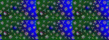 Zentangle soyut çiçekleri. Raster illüstrasyonu. Güzel kumaş deseni. Renkli Bahar Teması eskiz kalıbı. Düz Çiçek Elementleri Tasarımı. Çiçek tozu..