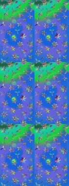 Taşralı şıklığı. Küçük yabani çiçeklerdeki halk modelini çiz. Özgürlük stili Millefleur 'lar. Tekstil, duvar kağıdı, kapaklar, yüzey, baskı, hediye paketi, hatıra defteri, dekupaj için çiçek çayırı arka planı.