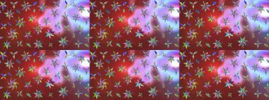 Kahverengi ve kırmızı renkte çiçekler. Düz Çiçek Elementleri Tasarımı. Renkli Yaz Temalı eskiz kalıbı. Raster illüstrasyonunda çiçek deseni çizimi.