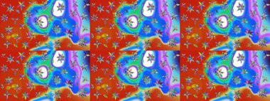 Chichi 'nin kumaş kalıbını çiz. Renkli Bahar Teması eskiz kalıbı. Çiçek deseni. Raster illüstrasyonu. Düz Çiçek Elementleri Tasarımı.