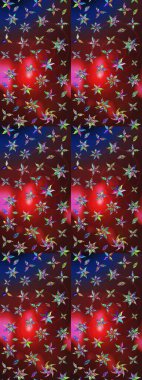 Motley illüstrasyonu. Küçük renkli çiçekler. Çiçekli bahar çiçekleri. Robot resim. Küçük çiçekte güzel bir desen. Moda baskıları için zarif bir şablon.