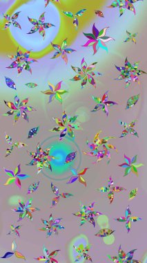 Tarafsız ve gri renklerde çiçekler. Raster düz çiçek çizim deseni. Tasarım hediye paketi, tebrik kartları, posterler ve afiş tasarımı.