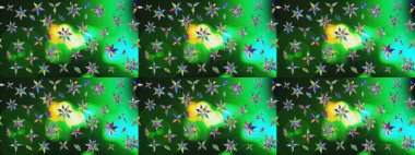 Renkli Bahar Teması eskiz kalıbı. Chichi 'nin kumaş kalıbını çiz. Çiçek deseni. Raster illüstrasyonu. Düz Çiçek Elementleri Tasarımı.