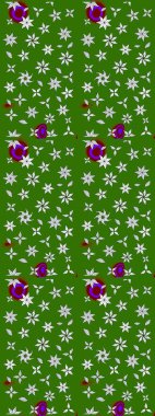 Raster illüstrasyonu. Küçük çaplı çiçeklerdeki basit şirin desenler. Tekstil veya kitap kapakları, imalat, duvar kağıtları, baskı, hediye paketi ve yapıştırma kitabı için çiçek eskiz geçmişi.