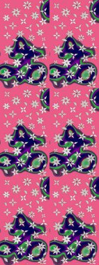 Küçük çiçekteki sevimli çiçek deseni. Güzel karalamalı çiçek desenli çizim. Raster illüstrasyonu. Güzel kumaş deseni.