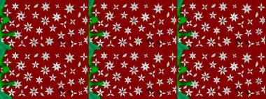 Kırmızı ve nötr renklerde çiçekler. Yumuşak, bahar çiçekli arka plan. Raster çiçek desenli ve çiçekli..