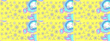 Nazikçe, güzel çiçek arkaplanı. Sarı ve beyaz renkte çiçekler. Raster çiçek desenli ve çiçekli..