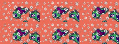 Çiçekler turuncu ve nötr renklerde. Yumuşak, bahar çiçekli arka plan. Raster çiçek desenli ve çiçekli..