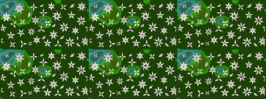 Çiçekli bahar çiçekleri. Küçük çiçekte güzel bir desen. Robot resim. Küçük renkli çiçekler. Moda baskıları için zarif bir şablon. Motley illüstrasyonu.