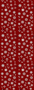 Çizim çiçek deseni duvar kâğıdı olarak kullanılabilir. Raster illüstrasyonu. Kırmızı ve nötr renkte çiçekler.