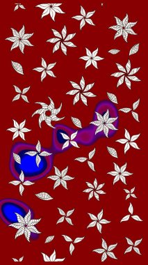 Kırmızı ve nötr renklerde çiçekler. Nazik, sevimli çiçek arkaplanı. Raster çiçek desenli ve çiçekli..