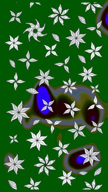 Raster illüstrasyonu. Küçük çiçekteki sevimli çiçek deseni. Güzel kumaş deseni. Güzel karalamalı çiçek deseni çiz..