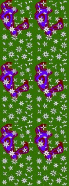 Raster illüstrasyonu. Yeşil ve nötr renklerde şirin çiçekler. Küçük çiçekli basit bir çiçek çizimi. Moda baskısı, albüm, ambalaj kağıdı, duvar kağıdı için zarif dekoratif süslemeler..