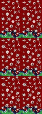 Raster Şirin kumaş deseni. Düz Çiçek Elementleri Tasarımı. Eskiz klasiği. Renkli Bahar Teması çizim şablonu.