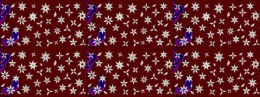 Küçük çiçekte güzel bir çiçek deseni var. Raster deseni. Çiçekli çiçek deseni, suluboya..