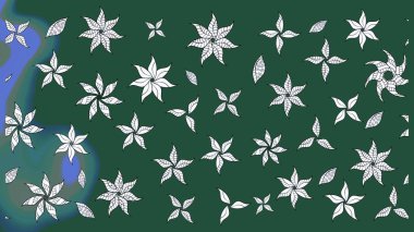 Raster illüstrasyonu. Düz Çiçek Elementleri Tasarımı. Zentangle soyut çiçekleri. Güzel kumaş deseni. Renkli Bahar Teması eskiz kalıbı. Çiçek tozu..