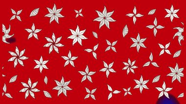 Nazikçe, güzel çiçek arkaplanı. Çiçekli karalama şeklinde Raster çiçek deseni. Kırmızı ve nötr renkte çiçekler.