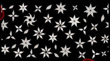 Siyah ve nötr renklerde çiçekler. Çiçekli karalama şeklinde Raster çiçek deseni. Yumuşak, bahar çiçekli arka plan.