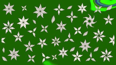 Düz Çiçek Elementleri Tasarımı. Raster Şirin kumaş deseni. Eskiz klasiği. Renkli Bahar Teması çizim şablonu.