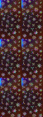 Kahverengi ve mor renkte manzaralı çiçek deseni. Üst manzara, yumuşak stil. Çiçek kompozisyonu, el boyası, hassas şablon. Sevgililer günü ve tebrik kartı konsepti için şık bir davet.