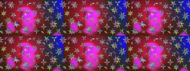 Raster illüstrasyonu. Küçük çiçekteki sevimli çiçek deseni. Modaya uygun kumaş deseni. Tony 'nin kumaş desenini çiz.