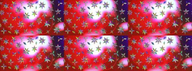 Çiçek desenli raster, kırmızı ve pembe çizgi grafik desenli soyut raster arkaplan. Modern stil dokusu.