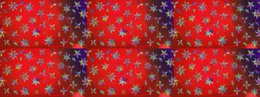 Modern gelişim kırmızı ve kahverengi raster arka plan duvar kâğıdı illüstrasyonu klasik çizgili, desenli desenli çiçekler, çiçekli süsler. Çiçekli el çizimi çizimi deseni.