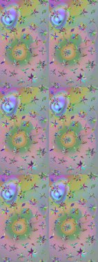 Küçük çiçekteki sevimli çiçek deseni. Modaya uygun kumaş deseni. Raster illüstrasyonu. Tony 'nin kumaş desenini çiz.