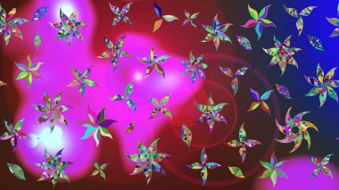 Dekorasyon ve tasarım için güzel bir desen. Moda baskısı. Raster illüstrasyonu. Eski model. Suluboya çizim kalıbı. Çiçeğin suluboya çizimlerinin zarif deseni.