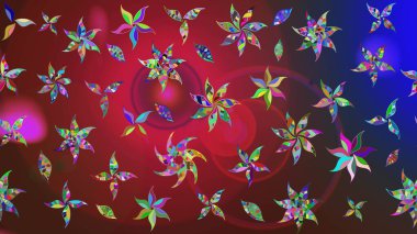 Eskiz geçmişi. Raster illüstrasyonu. Kumaş, tekstil, duvar kağıdı baskısı için. Eski usul. Tomurcukları çiçek olan sevimli bir çiçek deseni. Raster..