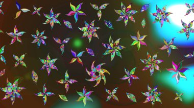 Kahverengi ve gri renkli çiçekler. Kumaş desenli papatya çiçekleri ayrıntıları.