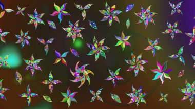 Elle çizilmiş çiçek desenli Raster çizimi. Tekstil, kumaş, ambalaj, hatıra defteri için hoş bir çiçek arkaplanı. Kahverengi ve gri arka planda. Çocuksu tasarım.