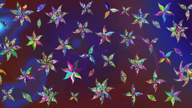 Kumaş, duvar kağıdı ve kağıt üzerine baskı yapmak için gelişen arka plan. Raster illüstrasyonu. Eski usul küçük çiçekli şirin bir eskiz deseni. Moda arka planında parlak buketler.