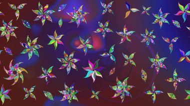 Şatafatlı bahar bahçesi dokusu. Raster illüstrasyonu. Flower eskiz arka planı. Çiçek deseni.