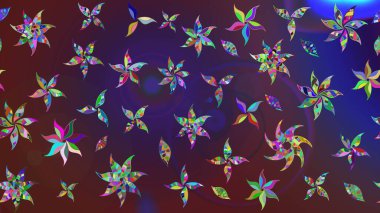 Mor ve mor renkli çiçekler. Küçük çiçekte sevimli çiçek deseni var..